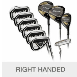 Costco Wholesale has for their Members: Costco Members: Callaway Edge 10-Piece Golf Club Sets (Right Hand, Regular Flex) for $549.99. Shipping is free. Thanks to Community Member P10Bostonian for finding this deal. Includes: 1x Titanium Driver with head-cover 1x 3-Wood with head-cover 1x 5-Hybrid with head-cover 4x Cavity back Irons (6–9i) 1x Pitching wedge 1x Sand wedge 1x Odyssey White Hot Pro Putter with SuperStroke grip and head-cover Features: Right Handed Regular Flex Ideal for Those with an Average Swing Speed Irons are Steel Shaft Woods are Graphite Shaft