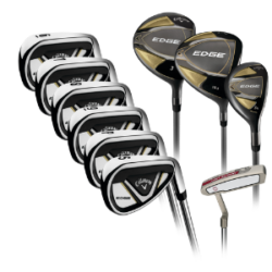 Various conditions of used Callaway Edge set starting from $351 Mens Lower your scores with the Callaway Edge complete set. Each easy-to-hit club in this 10-piece set is specially designed to help you hit longer, straighter shots from tee to green. Includes Titanium Driver with headcover 3-Wood with headcover 5-Hybrid with headcover 6 Cavity back Irons (6-SW) Odyssey White Hot Pro Putter with SuperStroke grip and headcover Women https://www.callawaygolfpreowned....omens.html Lower your scores with the Callaway Edge complete set. Each easy-to-hit club in this 10-piece set is specially designed to help you hit longer, straighter shots from tee to green. Includes Titanium Driver with headcover 3-Wood with headcover 5-Hybrid with headcover 6 Cavity back Irons (6-SW) Odyssey White Hot Pro Putter with SuperStroke grip and headcover https://www.callawaygolfpreowned....-edge.html